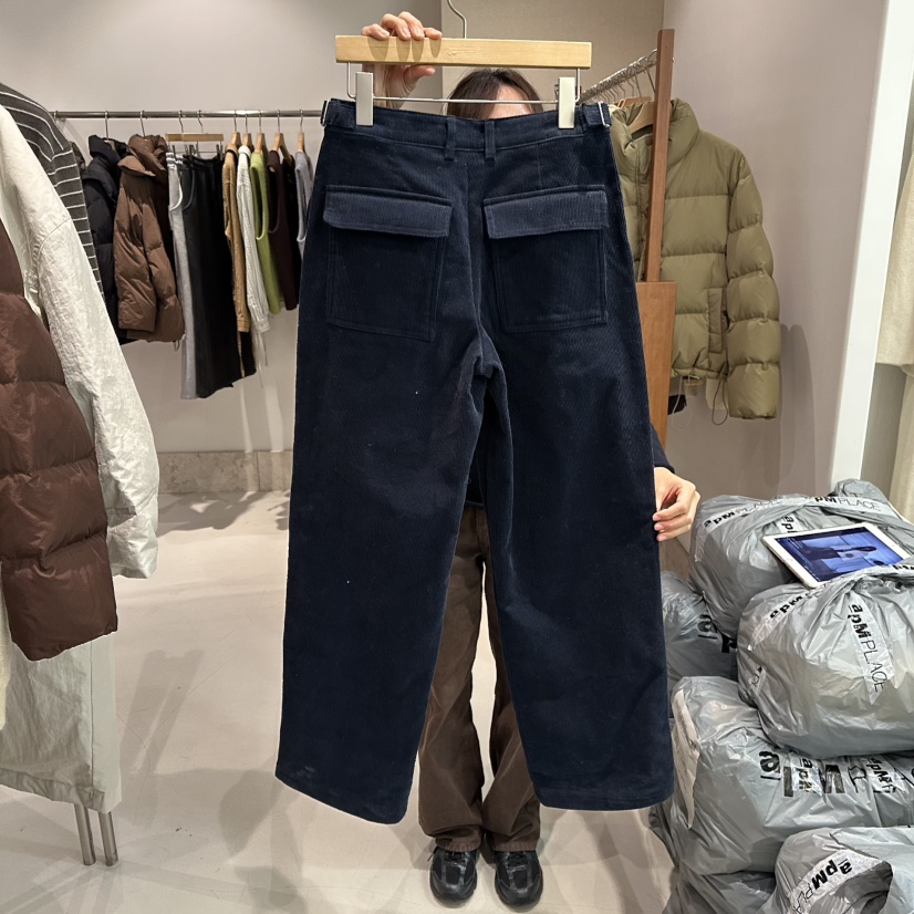 ANDMORE BUTTON韓國代購㊣女士新品推薦25秋冬職業休閑褲羊毛ANDMORE BUTTON休閑褲