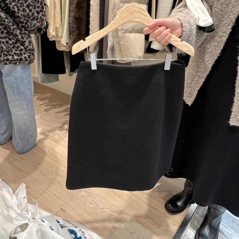 LIFFEY東大門㊣代購女士新款休閑推薦25秋冬半身裙中短裙羊毛LIFFEY半身裙/中短裙