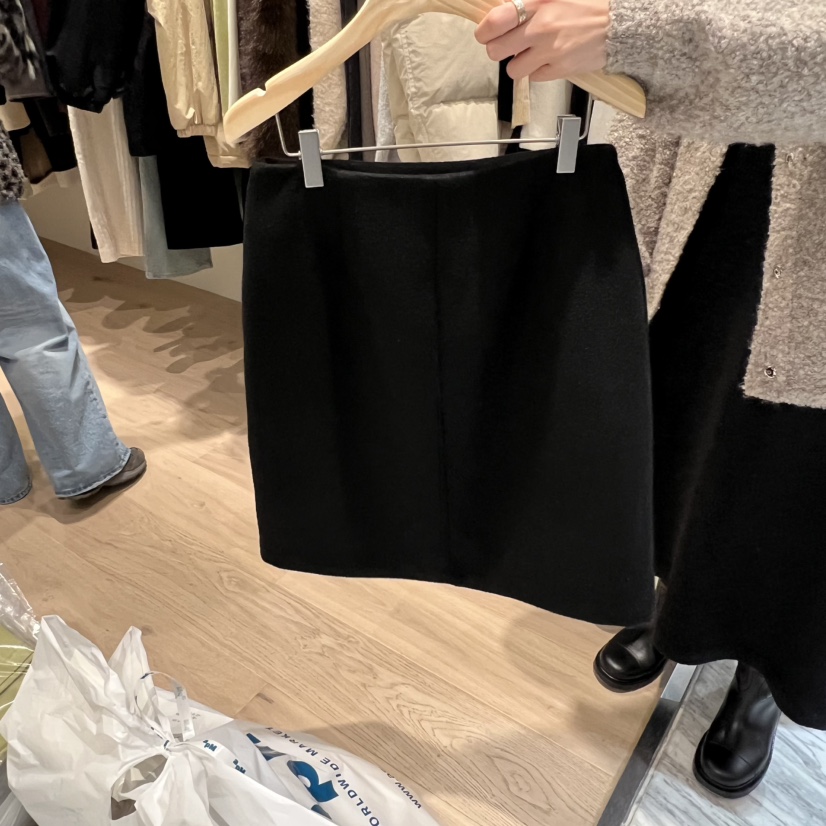 LIFFEY東大門㊣代購女士新款休閑推薦25秋冬半身裙中短裙羊毛LIFFEY半身裙/中短裙圖色2