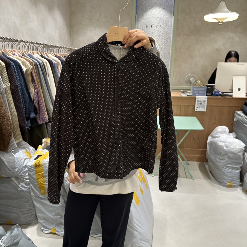 DELI JENNY東大門㊣實拍女裝新品熱賣25秋冬推薦襯衫蕾絲衫DELI JENNY襯衫/蕾絲衫圖色3