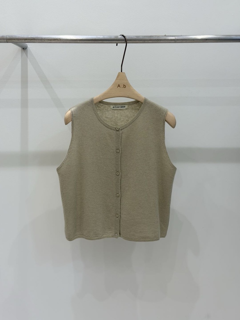 AUTUMN BEIGE-Q東大門㊣代購女裝新品25秋冬休閑馬甲羊毛A.b/AUTUMN BEIGE馬甲圖色2