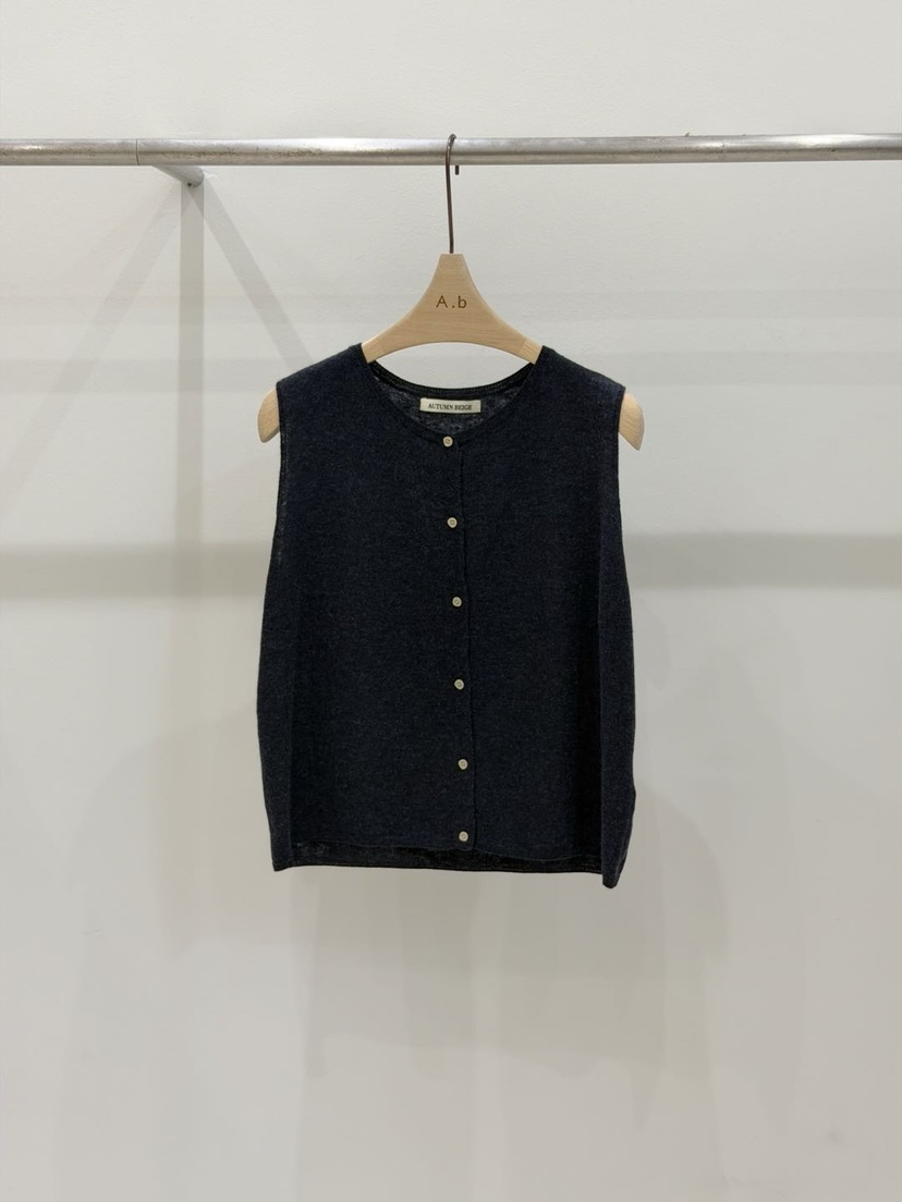 AUTUMN BEIGE-Q東大門㊣代購女裝新品25秋冬休閑馬甲羊毛A.b/AUTUMN BEIGE馬甲圖色3