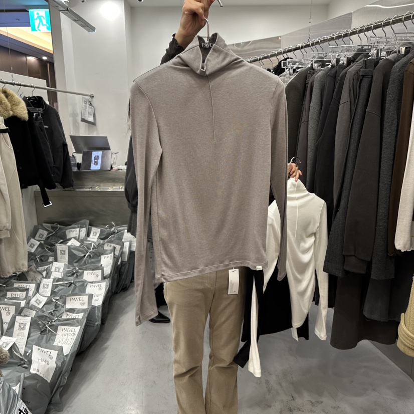 PAVEL韓國代購㊣女士新款25秋冬時尚熱賣休閑職業人氣長袖T恤PAVEL長袖T恤圖色2