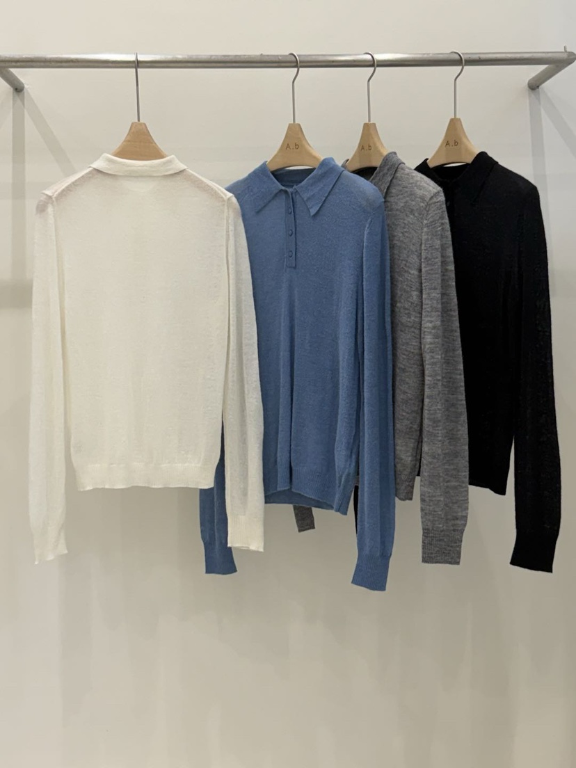 AUTUMN BEIGE-Q東大門㊣直郵女裝新品熱賣休閑長袖T恤紐扣A.b/AUTUMN BEIGE長袖T恤