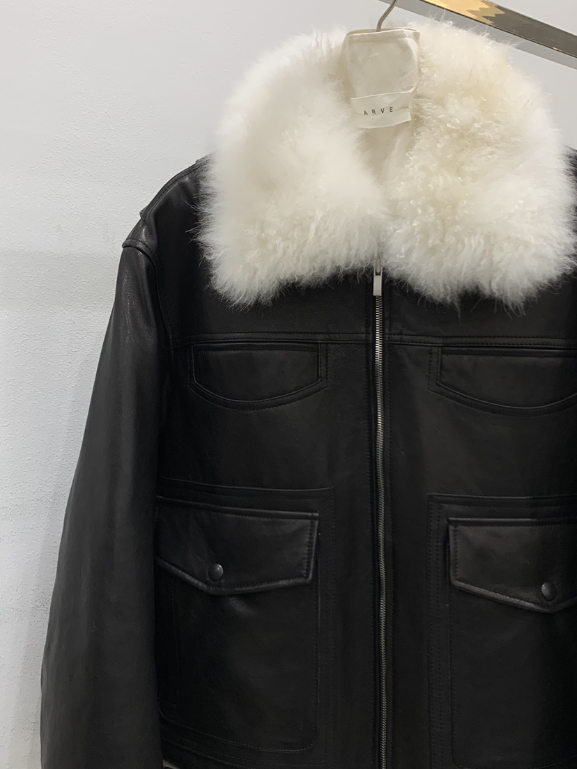 ARVE東大門㊣直郵女裝新品時尚人氣休閑推薦25秋冬熱賣皮衣ARVE皮衣