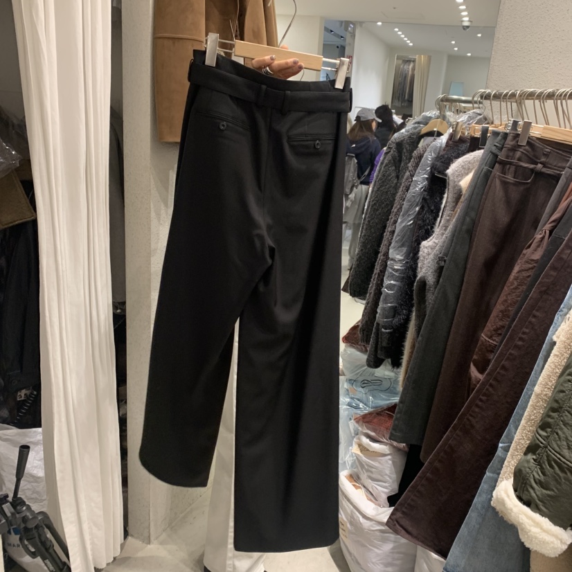 SSEMIENNE韓國直郵㊣女裝新款熱賣人氣職業推薦休閑褲含腰帶SSENIQUE休閑褲