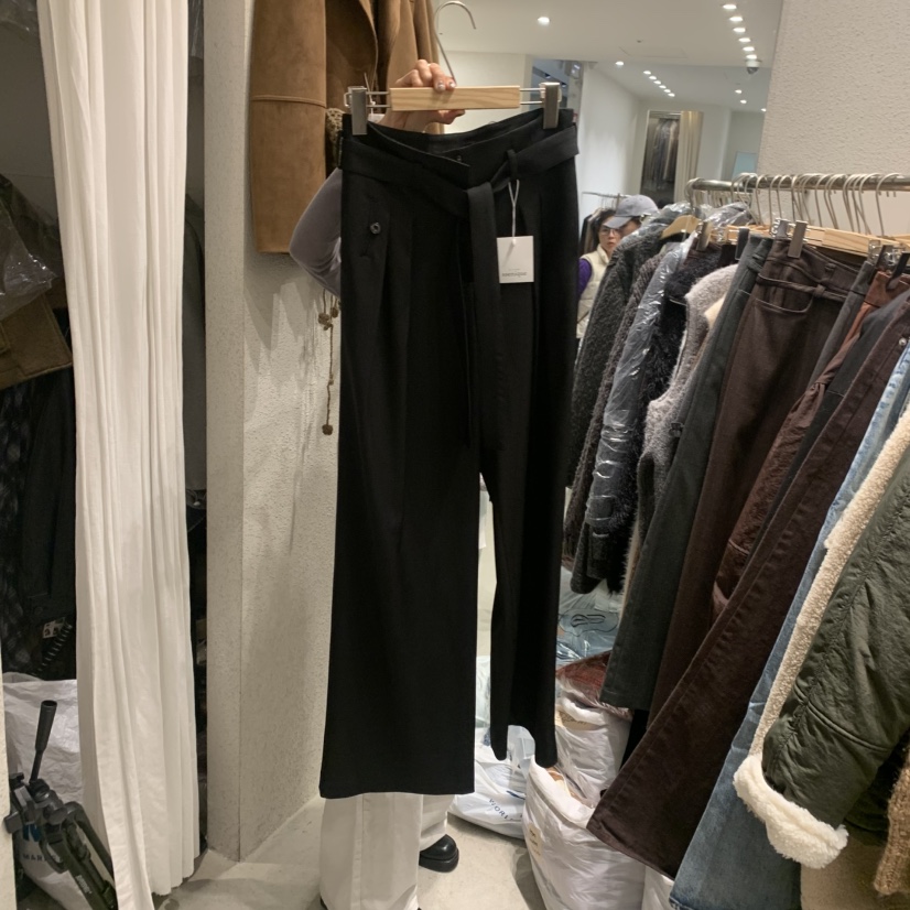 SSEMIENNE韓國直郵㊣女裝新款熱賣人氣職業推薦休閑褲含腰帶SSENIQUE休閑褲圖色1