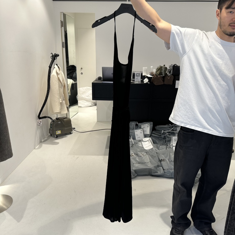 OSOO東大門㊣實拍女裝新款時尚25秋冬職業休閑人氣連衣裙絲絨OSOO連衣裙圖色2