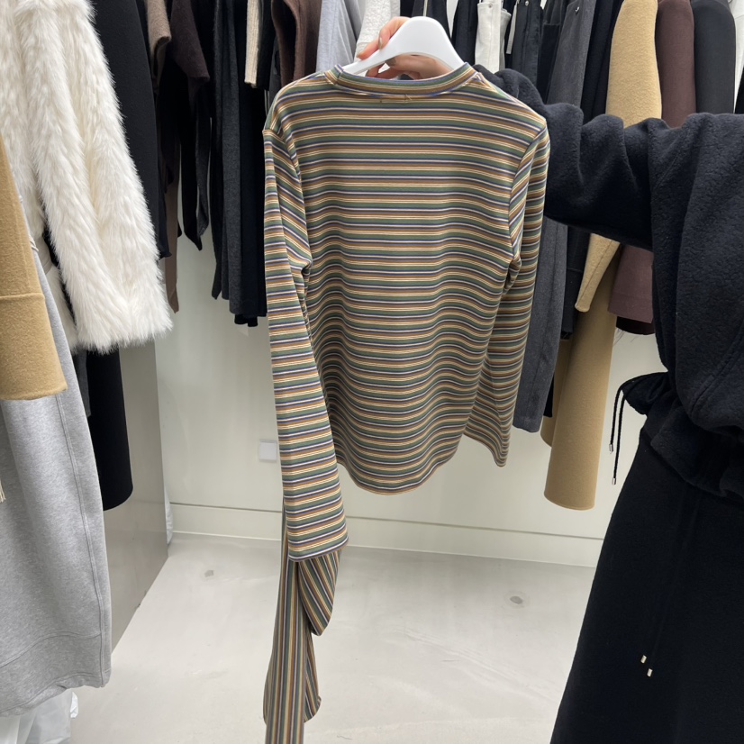 NUTPLAN東大門㊣代購女士新品職業25秋冬推薦長袖T恤荷葉邊NUTPLAN長袖T恤圖色2