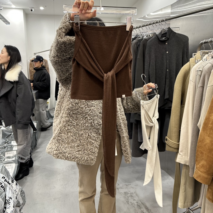 PAVEL韓國直郵㊣女士新品休閑推薦熱賣人氣吊帶背心安哥拉羊毛PAVEL吊帶/背心圖色4