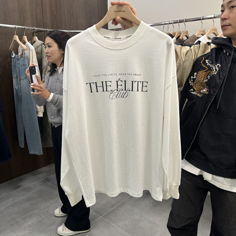 URBANSTORY/REMAKING東大門㊣實拍女裝新款熱賣25秋冬長袖T恤Remaking/URBANSTORY長袖T恤圖色1