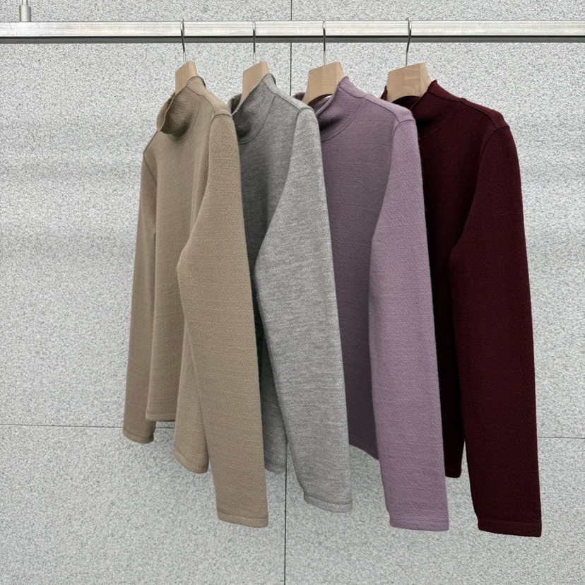 AT THE BAGEL東大門㊣代購女裝新款職業休閑推薦長袖T恤高領AT THE BAGEL長袖T恤