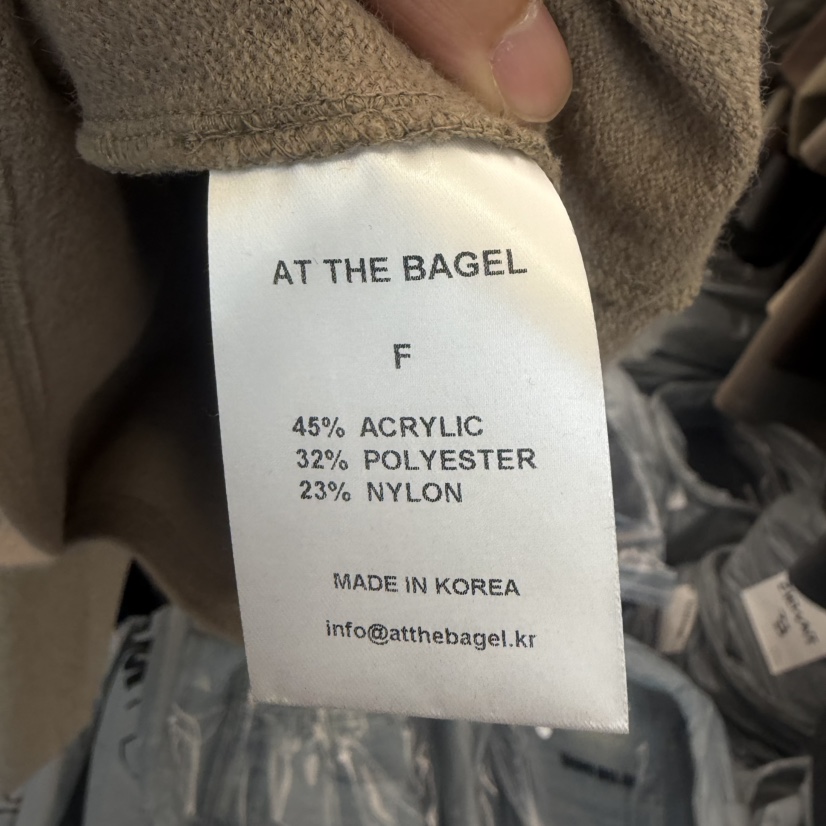 AT THE BAGEL東大門㊣代購女裝新款職業休閑推薦長袖T恤高領AT THE BAGEL長袖T恤