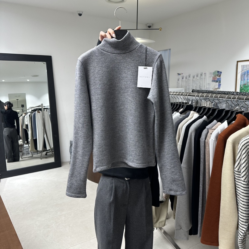 BETHEL韓國直郵㊣女士新款職業25秋冬休閑熱賣人氣毛衣高領BETHEL毛衣圖色2