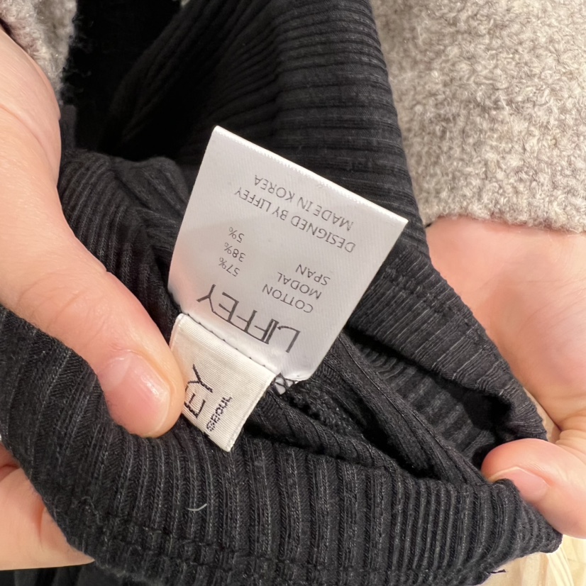 LIFFEY東大門㊣直郵女裝新品25秋冬休閑人氣職業長袖T恤褶裥LIFFEY長袖T恤