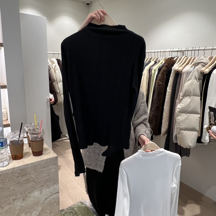 LIFFEY東大門㊣直郵女裝新品25秋冬休閑人氣職業長袖T恤褶裥LIFFEY長袖T恤圖色2