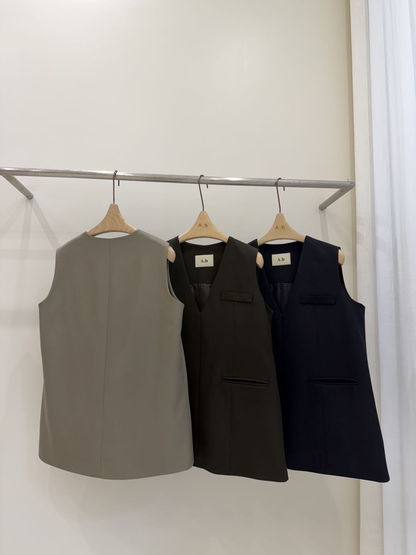 AUTUMN BEIGE-Q東大門㊣直郵女裝新款25秋冬推薦連衣裙V領A.b/AUTUMN BEIGE連衣裙