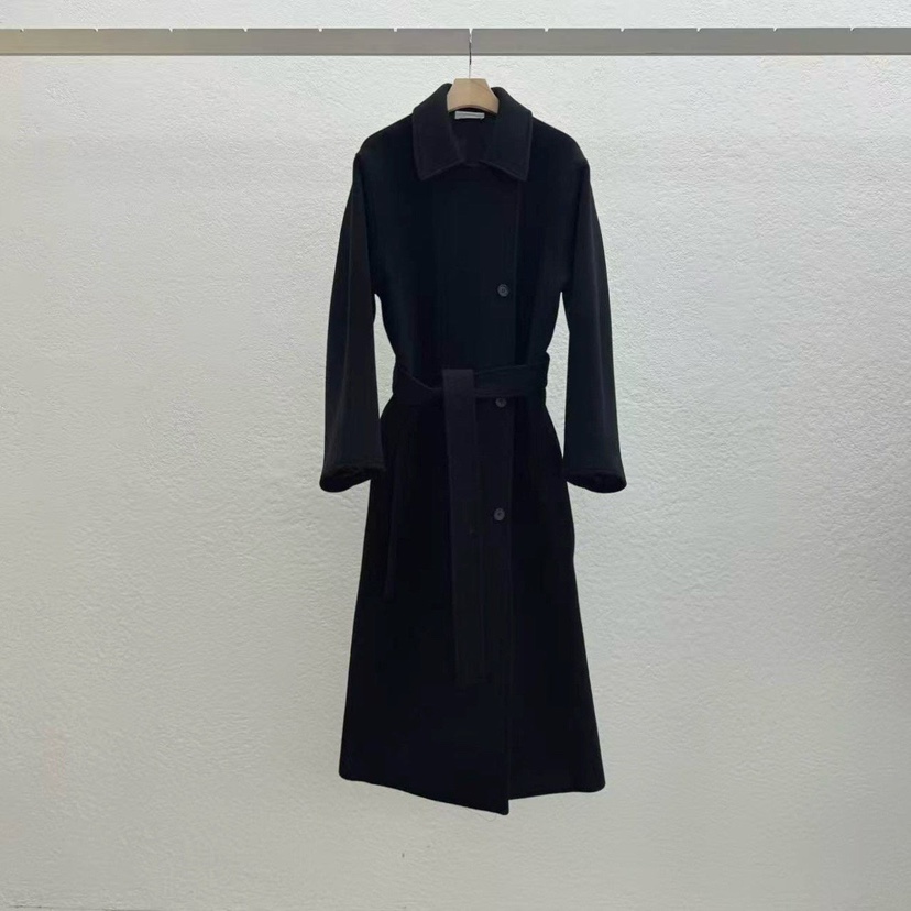 STATEMENT東大門㊣實拍女士新品職業25秋冬中長款大衣含腰帶STATEMENT中長款大衣圖色2