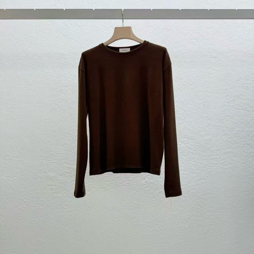STATEMENT東大門㊣直郵女士新款25秋冬職業推薦熱賣長袖T恤STATEMENT長袖T恤圖色4棕色