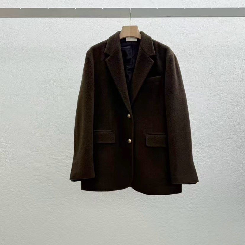 STATEMENT韓國直郵㊣女裝新款時尚推薦人氣熱賣25秋冬職業夾克STATEMENT夾克圖色1棕色