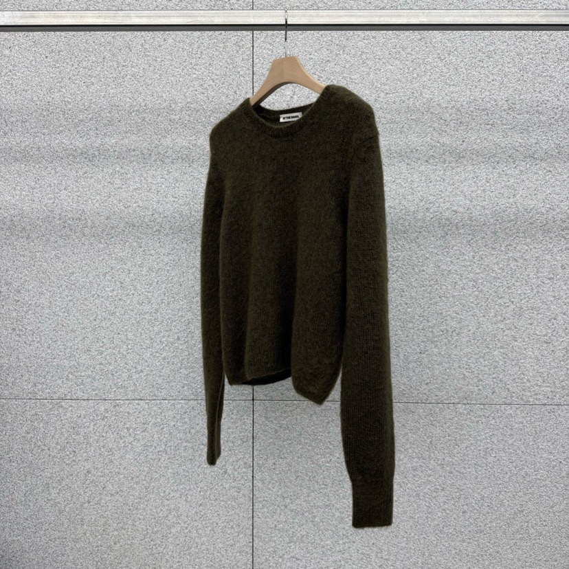 AT THE BAGEL東大門㊣實拍女裝新品熱賣25秋冬時尚針織衫AT THE BAGEL針織衫圖色3墨綠