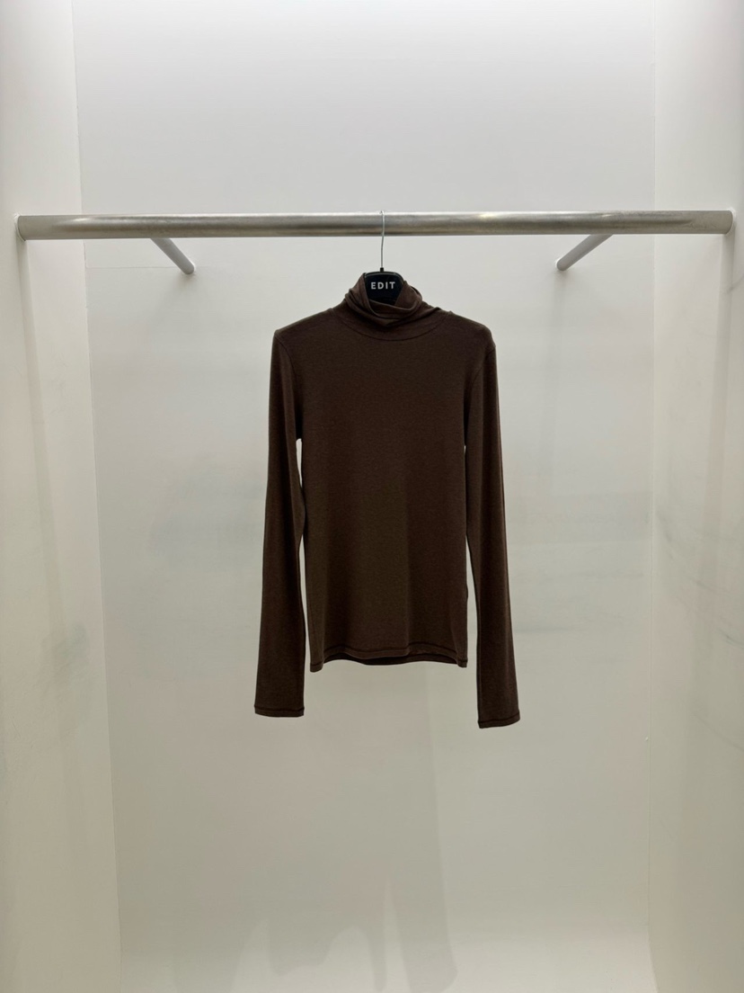 EDIT韓國直郵㊣女裝新品推薦人氣職業休閑熱賣時尚25秋冬長袖T恤EDIT長袖T恤圖色2棕色