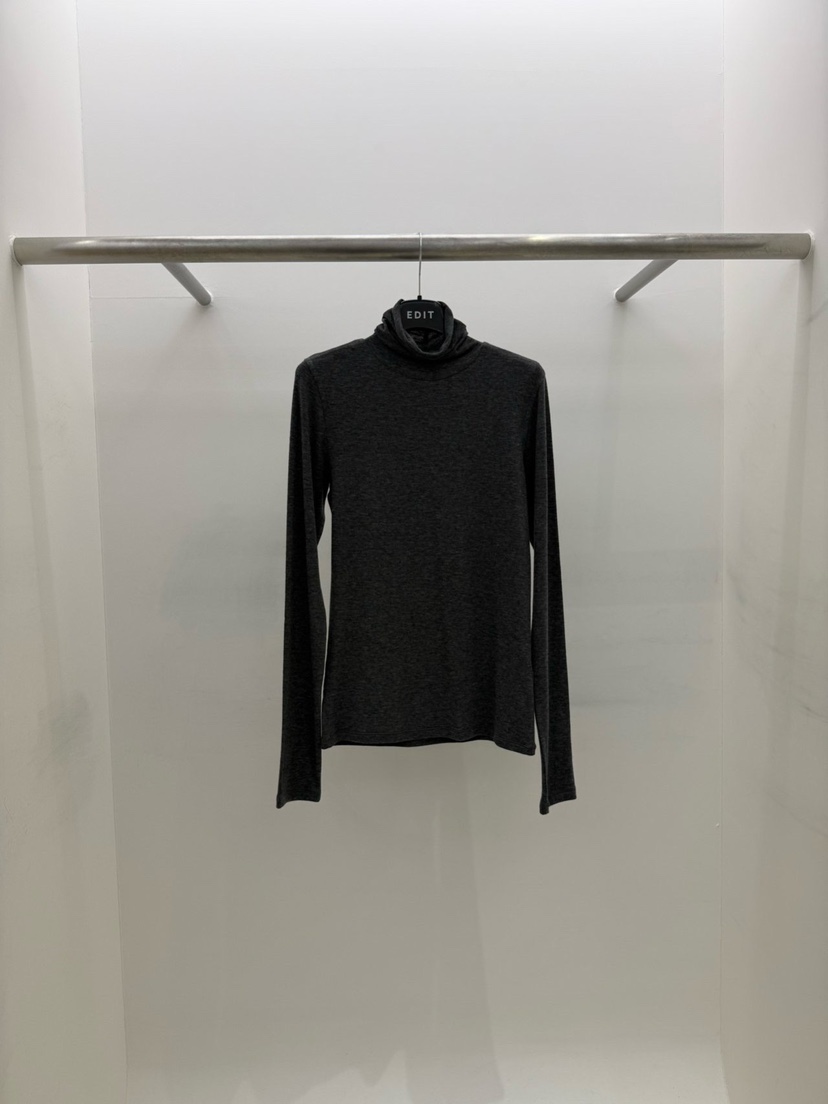 EDIT韓國直郵㊣女裝新品推薦人氣職業休閑熱賣時尚25秋冬長袖T恤EDIT長袖T恤圖色4墨色