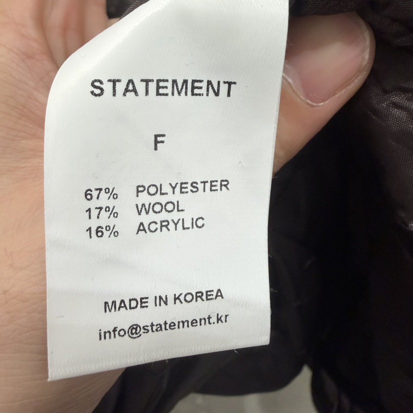 STATEMENT韓國代購㊣女裝新款時尚推薦熱賣休閑人氣短款大衣STATEMENT短款大衣
