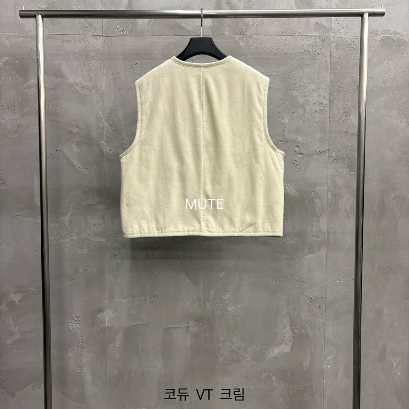 MUTE-P東大門㊣代購女裝新款熱賣職業推薦25秋冬馬甲燈心絨MUTE馬甲