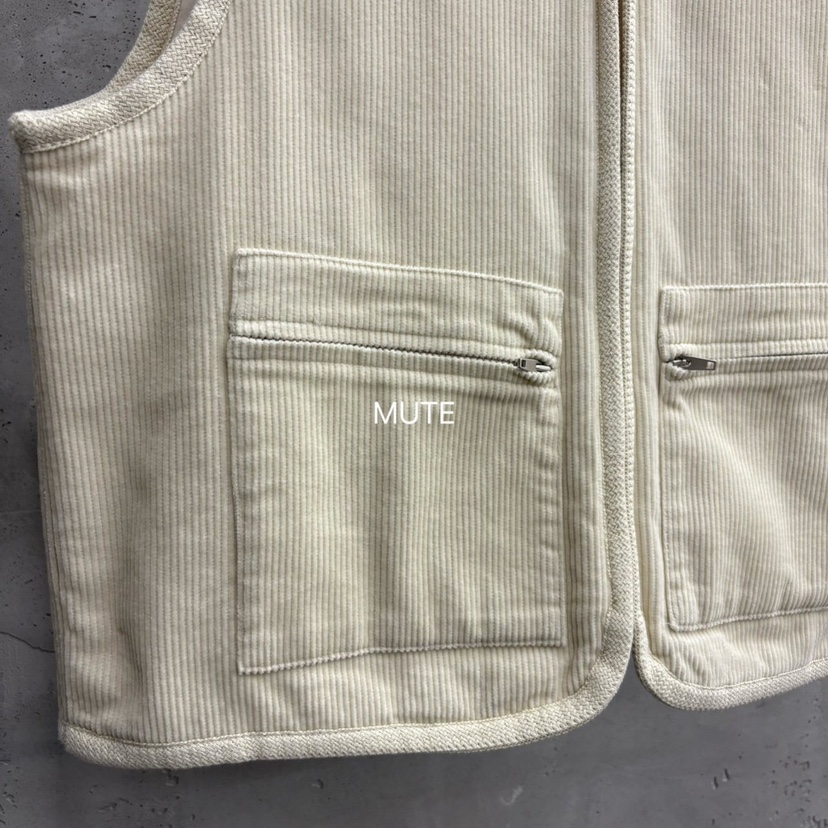 MUTE-P東大門㊣代購女裝新款熱賣職業推薦25秋冬馬甲燈心絨MUTE馬甲