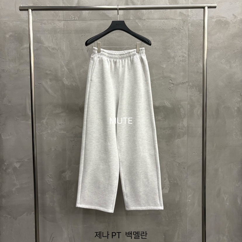 MUTE-P東大門㊣直郵女裝新品25秋冬時尚休閑職業熱賣休閑褲MUTE休閑褲圖色2灰白色