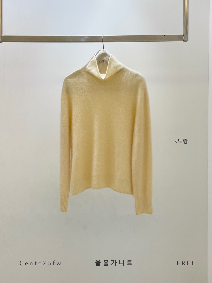 CENTO韓國直郵㊣女裝新品職業時尚推薦休閑熱賣人氣針織衫羊毛CENTO針織衫圖色2黃色