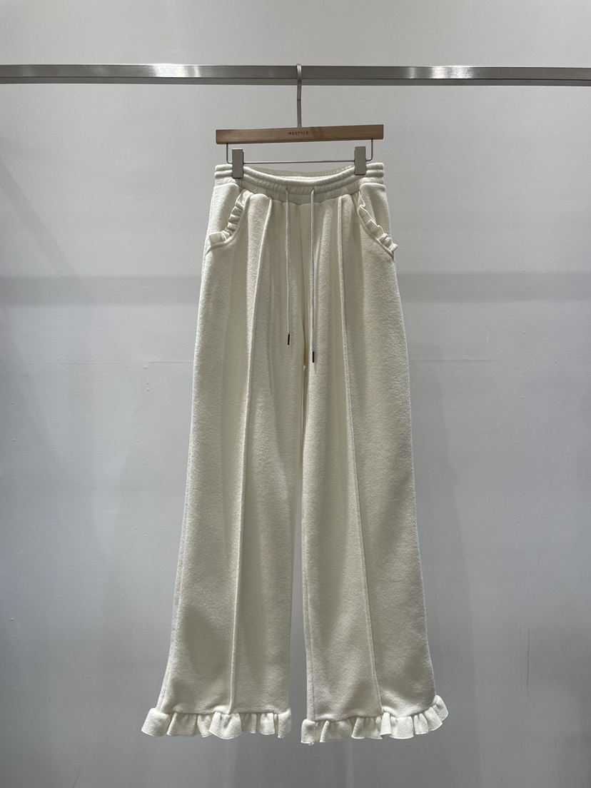 RE STYLE-Q東大門㊣實拍女士新款推薦職業25秋冬休閑褲毛圈RE STYLE休閑褲圖色1