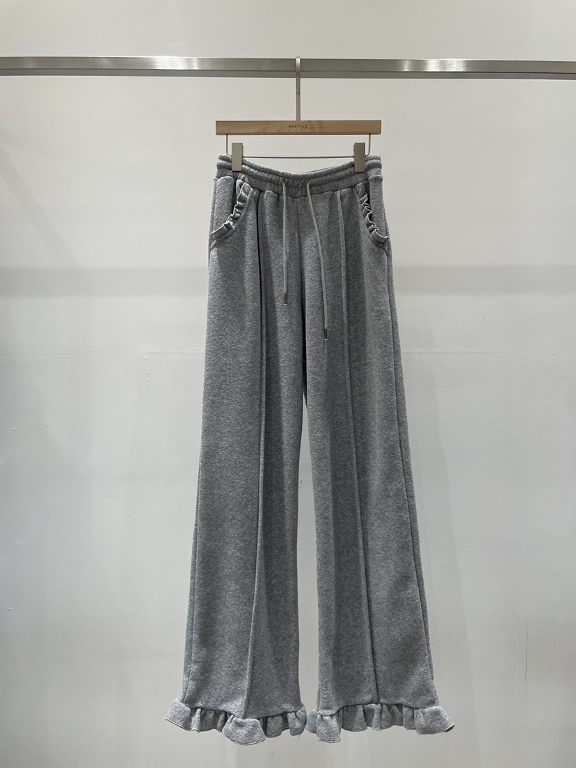 RE STYLE-Q東大門㊣實拍女士新款推薦職業25秋冬休閑褲毛圈RE STYLE休閑褲圖色3