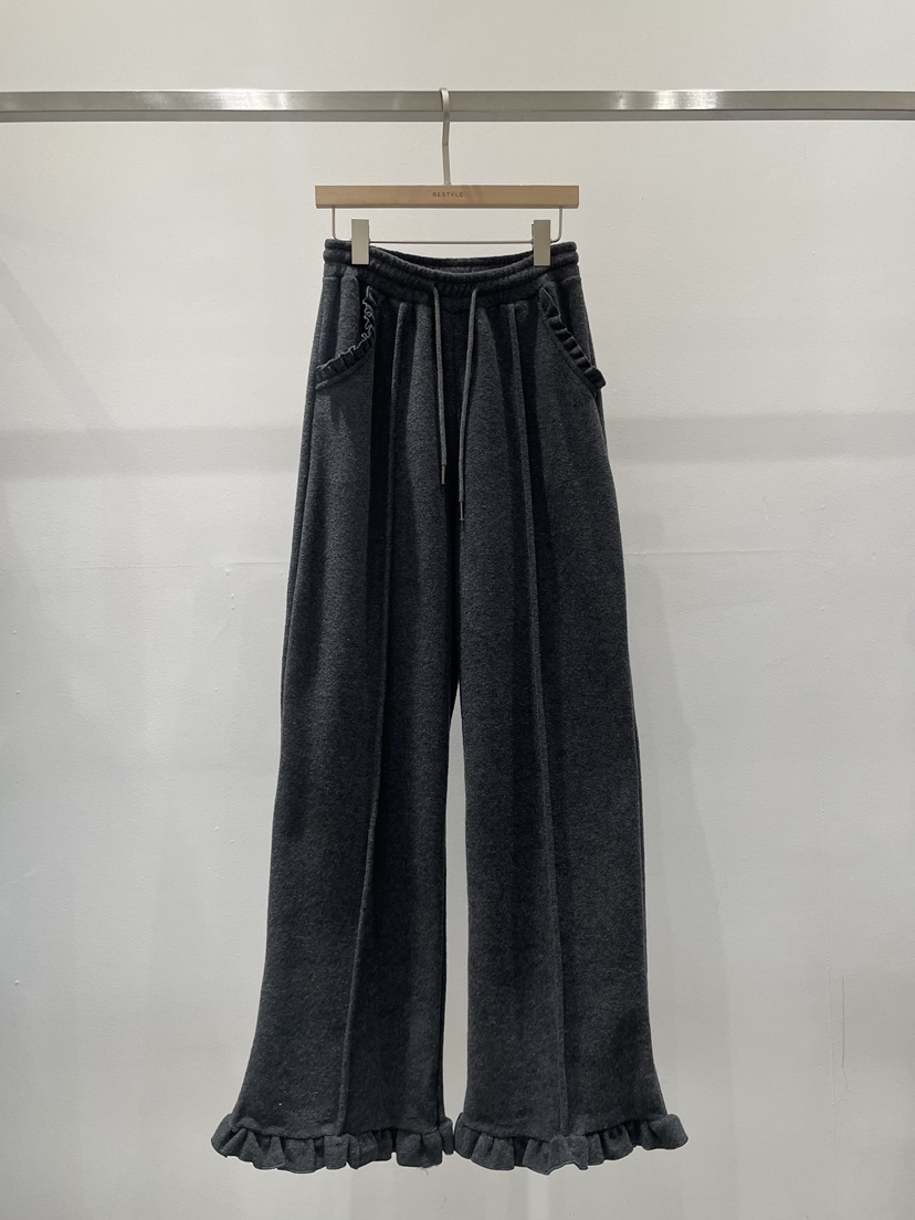 RE STYLE-Q東大門㊣實拍女士新款推薦職業25秋冬休閑褲毛圈RE STYLE休閑褲圖色4