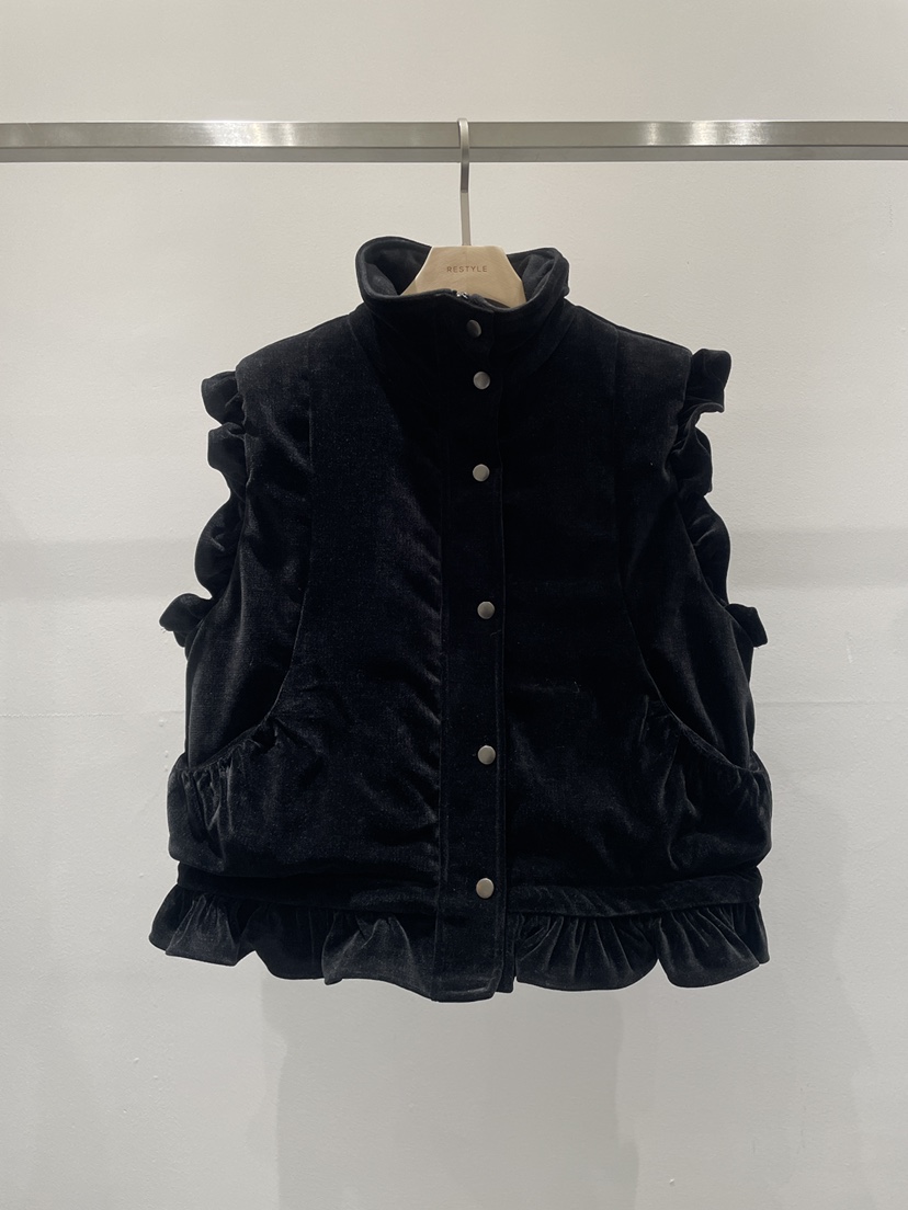 RE STYLE-Q東大門㊣實拍女裝新款25秋冬人氣時尚馬甲天鵝絨RE STYLE馬甲圖色2