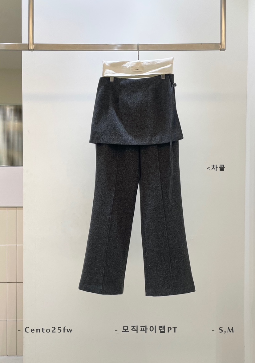 CENTO東大門㊣直郵女裝新款休閑時尚25秋冬人氣熱賣裙褲羊毛CENTO裙褲圖色3墨色