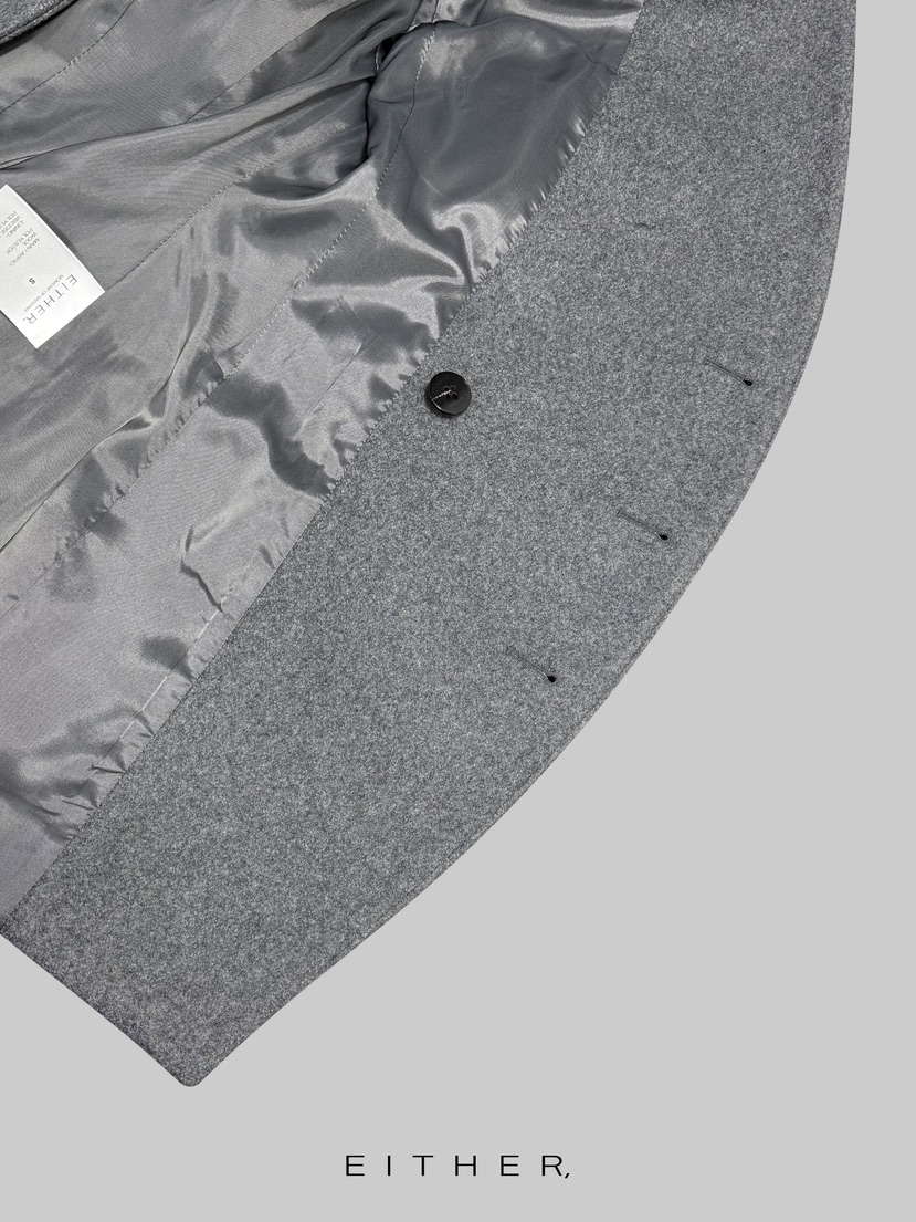 EITHER東大門㊣實拍女士新品推薦時尚人氣休閑短款大衣羊毛EITHER短款大衣