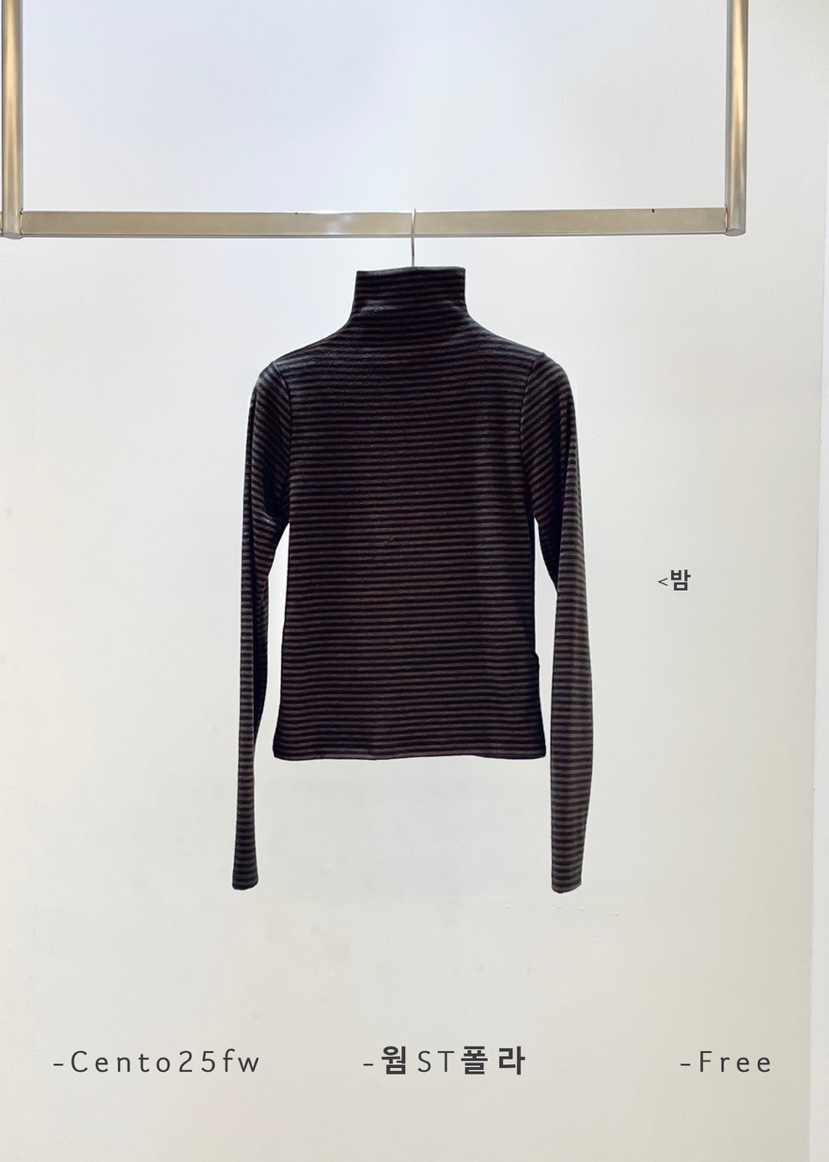 CENTO韓國代購㊣女士新品休閑職業推薦人氣25秋冬熱賣長袖T恤CENTO長袖T恤圖色2棕色