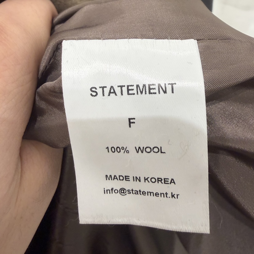 STATEMENT韓國代購㊣女裝新款人氣熱賣25秋冬時尚推薦短款大衣STATEMENT短款大衣