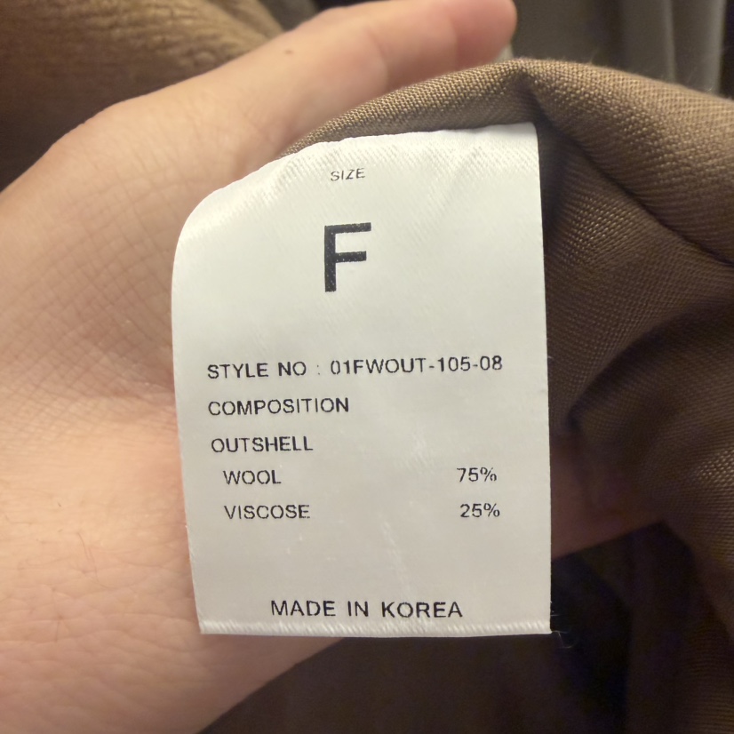 WIDA-P韓國代購㊣女士新款推薦時尚熱賣休閑短款大衣含腰帶WIDA/RENEJ短款大衣