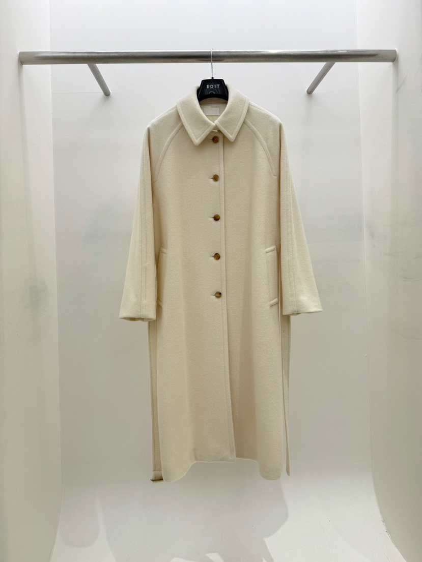 EDIT東大門㊣直郵女裝新款25秋冬時尚休閑中長款大衣含腰帶EDIT中長款大衣