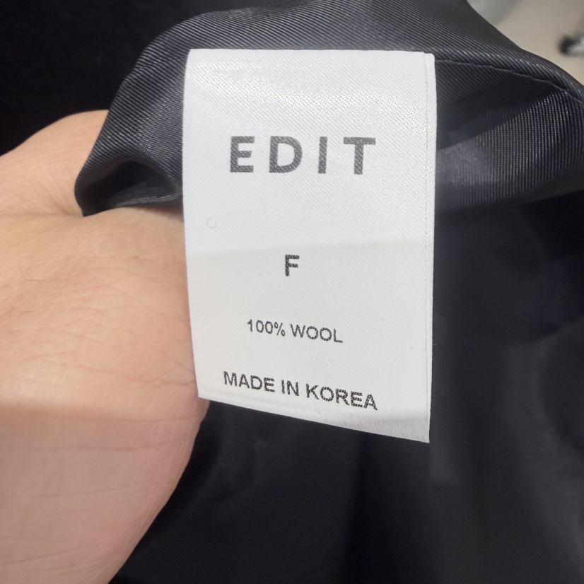 EDIT東大門㊣直郵女裝新款25秋冬時尚休閑中長款大衣含腰帶EDIT中長款大衣