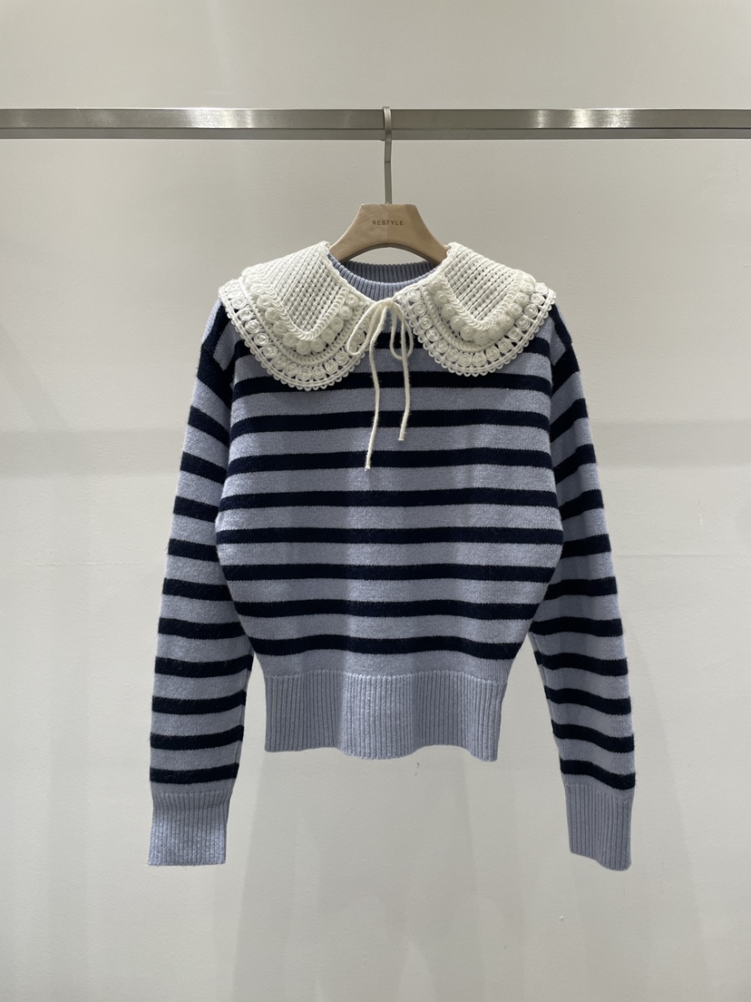 RE STYLE-Q韓國代購㊣女裝新款時尚熱賣針織衫單排扣套裝RE STYLE針織衫圖色2