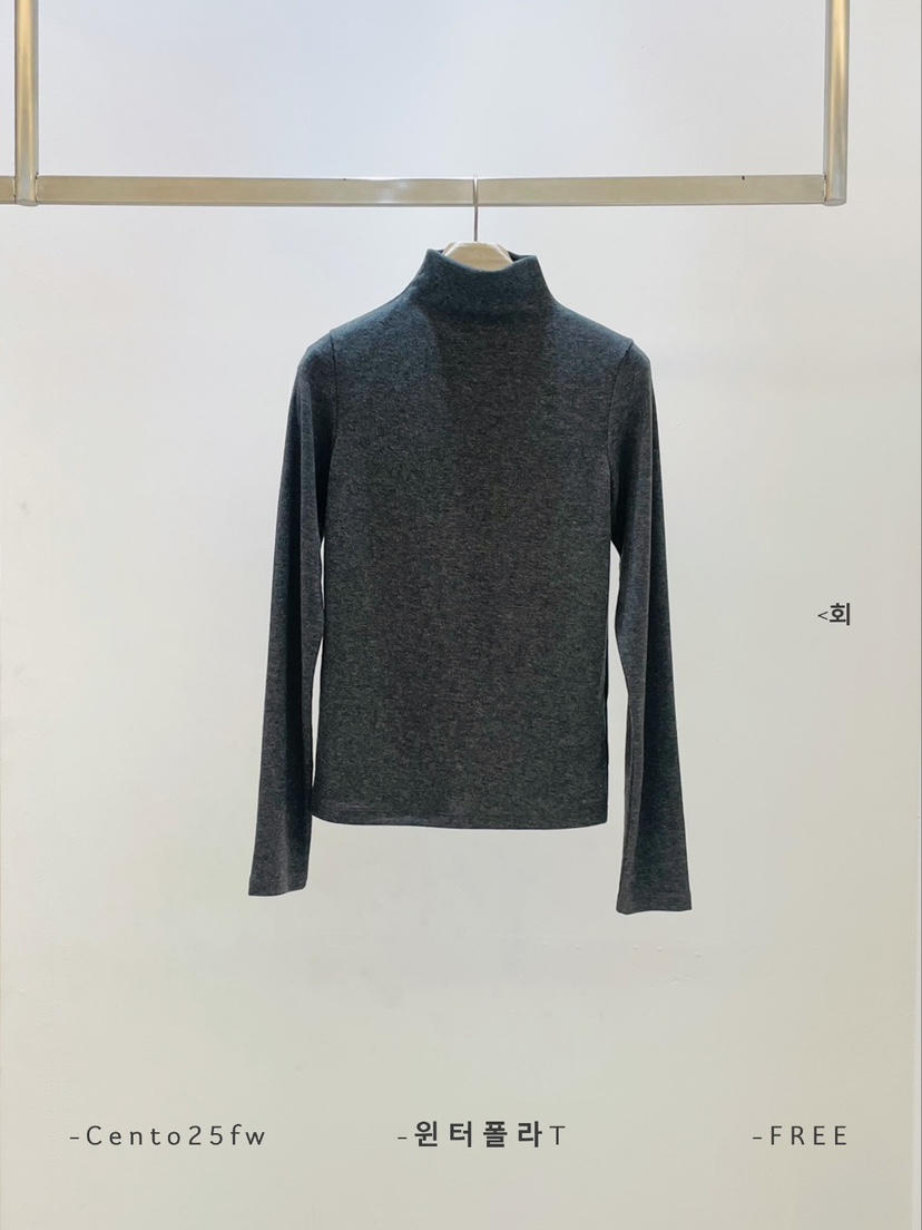 CENTO韓國直郵㊣女裝新品時尚休閑職業真品25秋冬人氣長袖T恤CENTO長袖T恤圖色6灰色