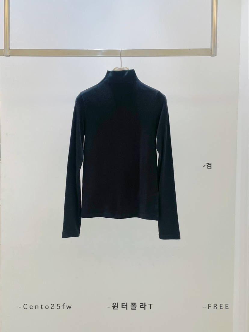 CENTO韓國直郵㊣女裝新品時尚休閑職業真品25秋冬人氣長袖T恤CENTO長袖T恤圖色7黑色
