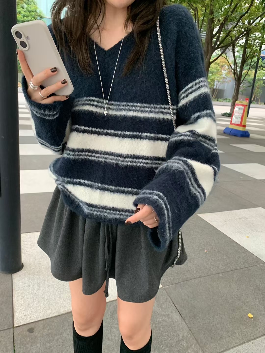 MELLOUNGE-멜라운지-T東大門㊣直郵女士新品真品針織衫不含腰包MELLOUNGE-T針織衫圖色2