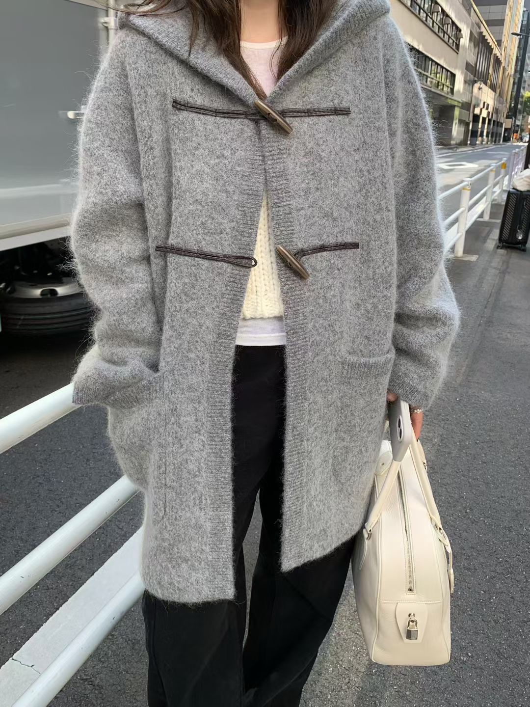 MELLOUNGE-멜라운지-T東大門㊣代購女裝新品25秋冬中長款大衣MELLOUNGE-T中長款大衣