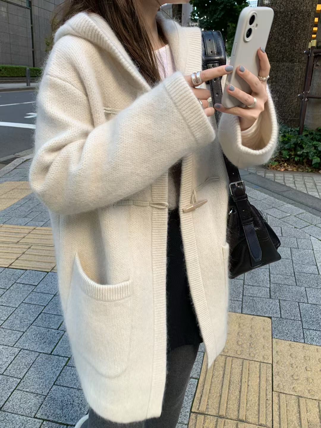 MELLOUNGE-멜라운지-T東大門㊣代購女裝新品25秋冬中長款大衣MELLOUNGE-T中長款大衣圖色2