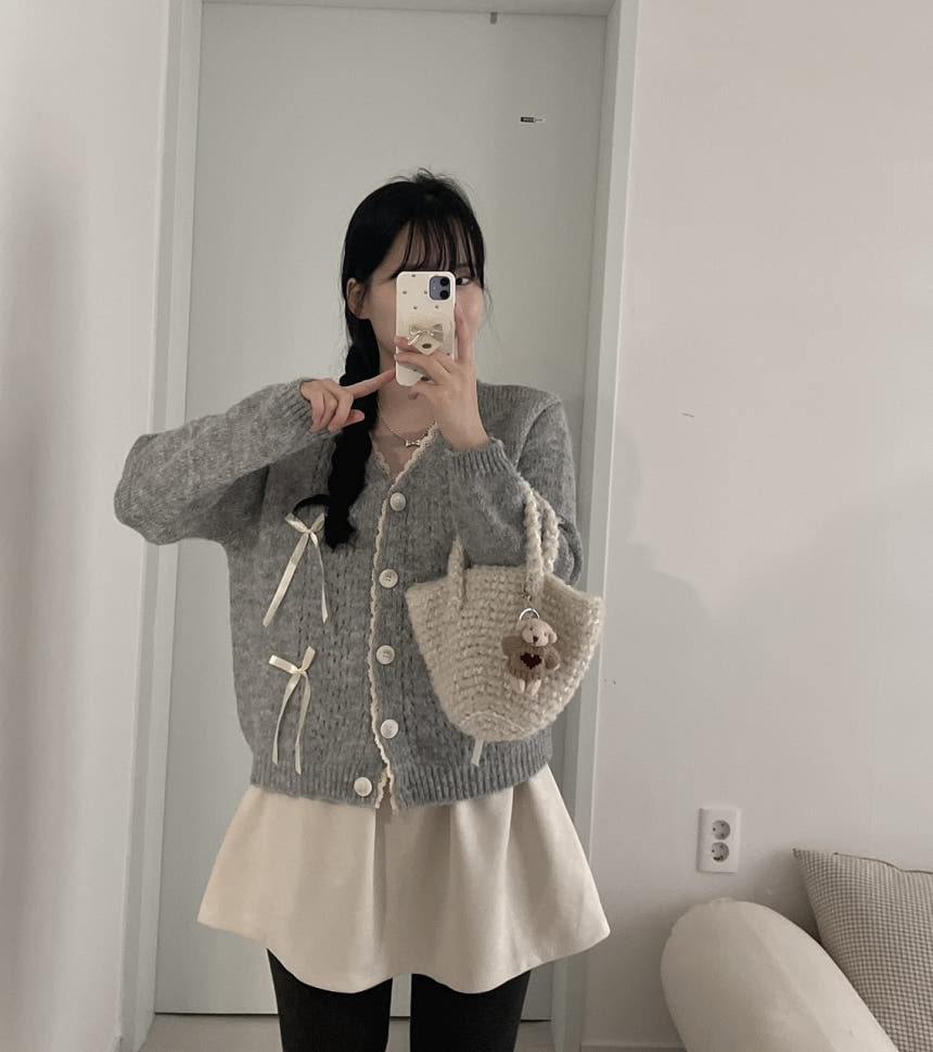 BUNNYFLOWER2東大門㊣直郵女裝新款25秋冬推薦人氣熱賣針織衫BUNNYFLOWER2針織衫圖色1